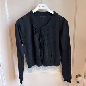 Black Sparkly Long Sleeve Blouse